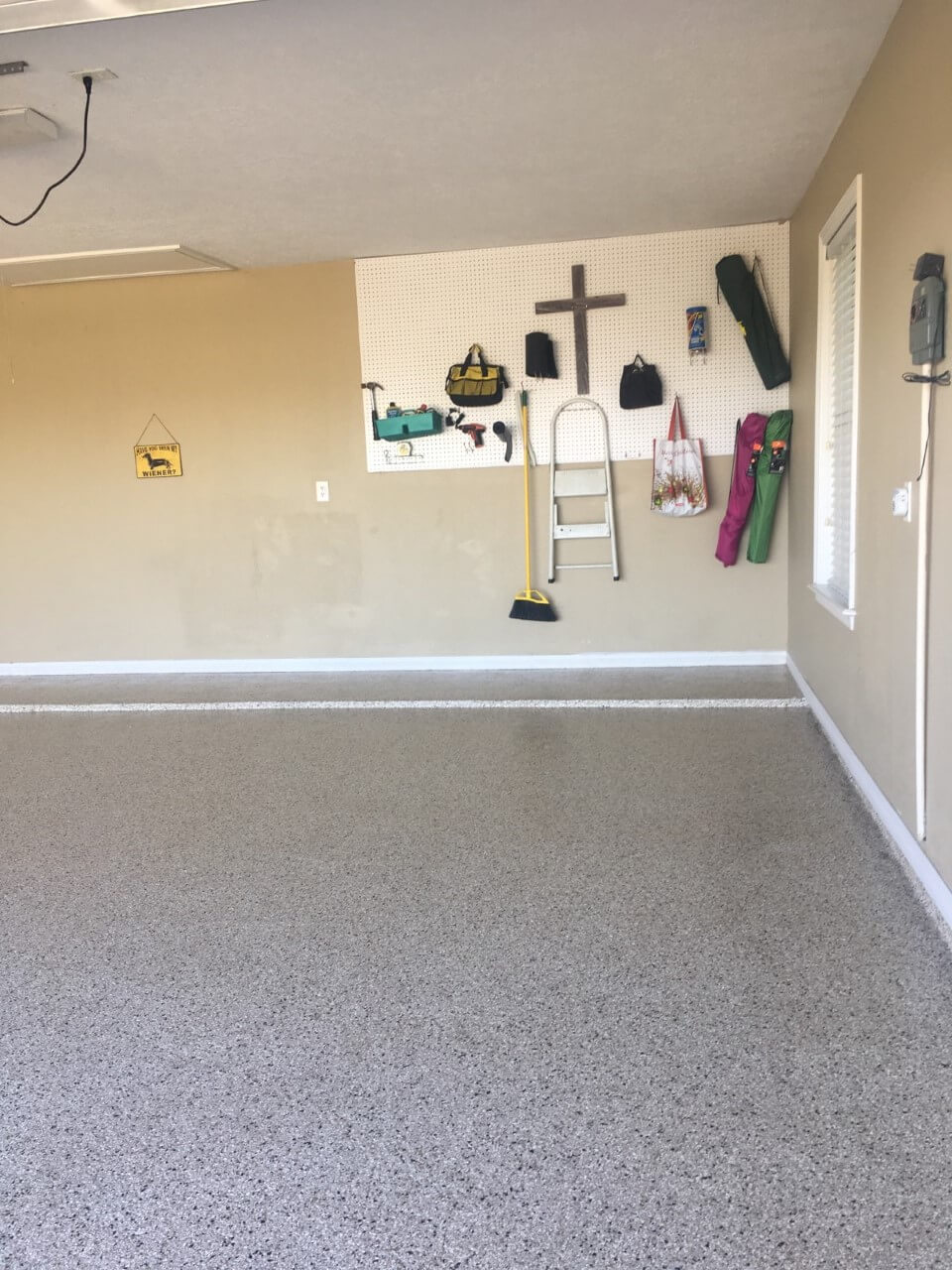 Garage floor after Herd coating