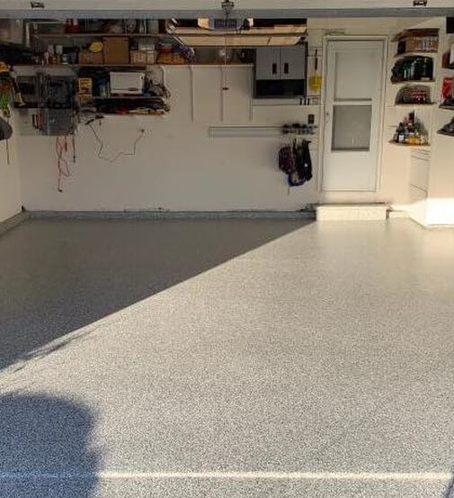 Garage floor after Herd coating